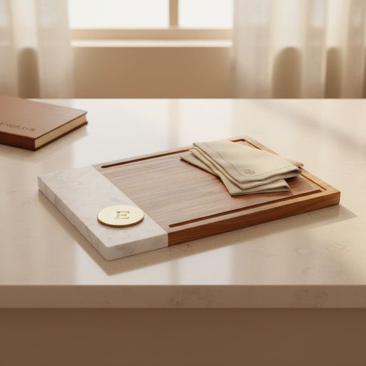 Luxury engraved serving board gift for realtor closing gifts and client appreciation